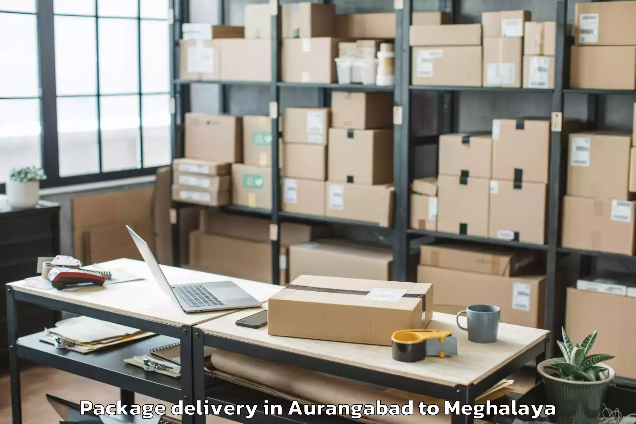 Book Aurangabad to Mawkynrew Package Delivery Online